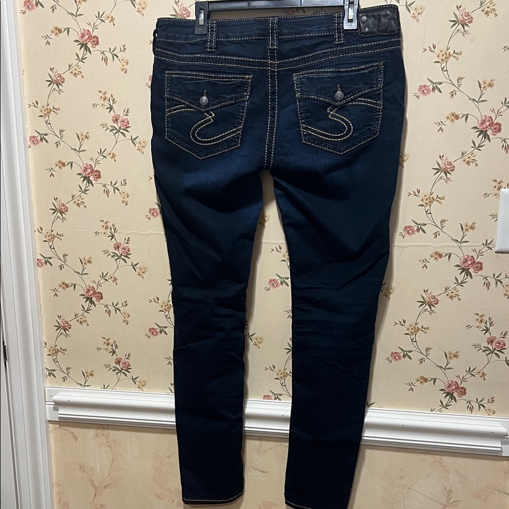 Silver Suki Dark Blue Women's Skinny Jeans Size 34